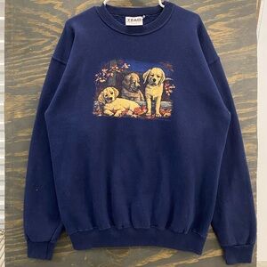 Vintage 90s Team Edition Puppy Dog Graphic Sweatshirt